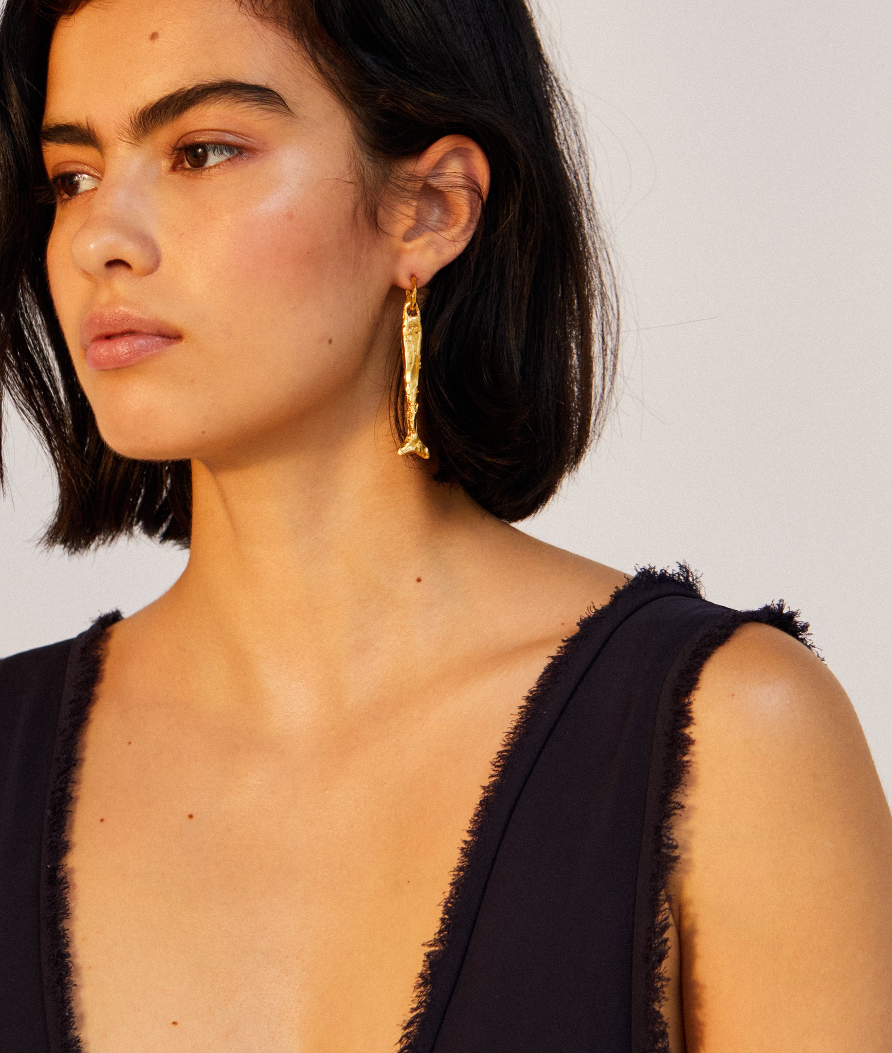 Earrings Hoops in 24kt Gold Plating and Silver Alighieri Jewellery