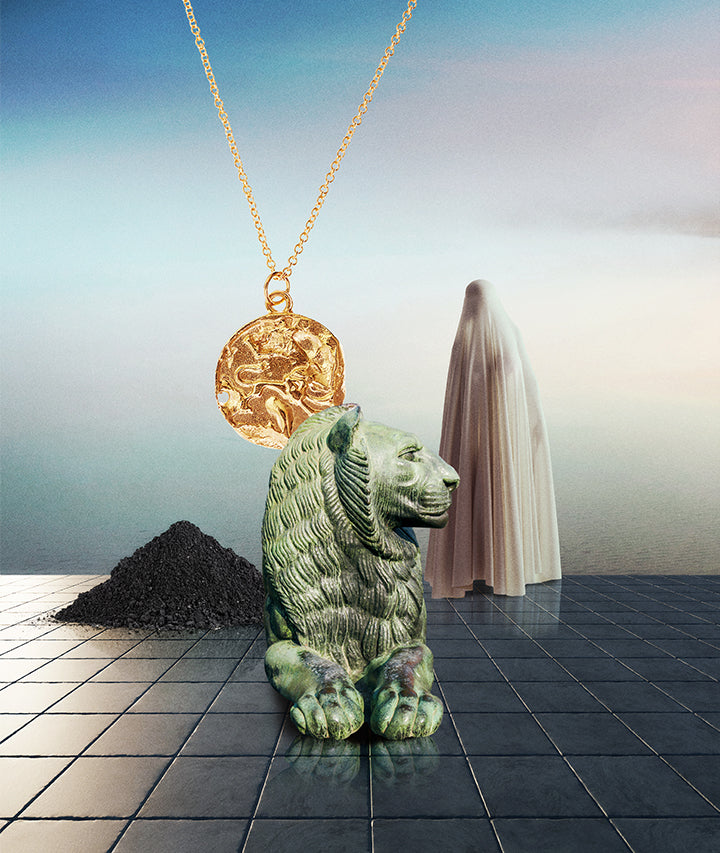 Outlet 24k leo lion chain