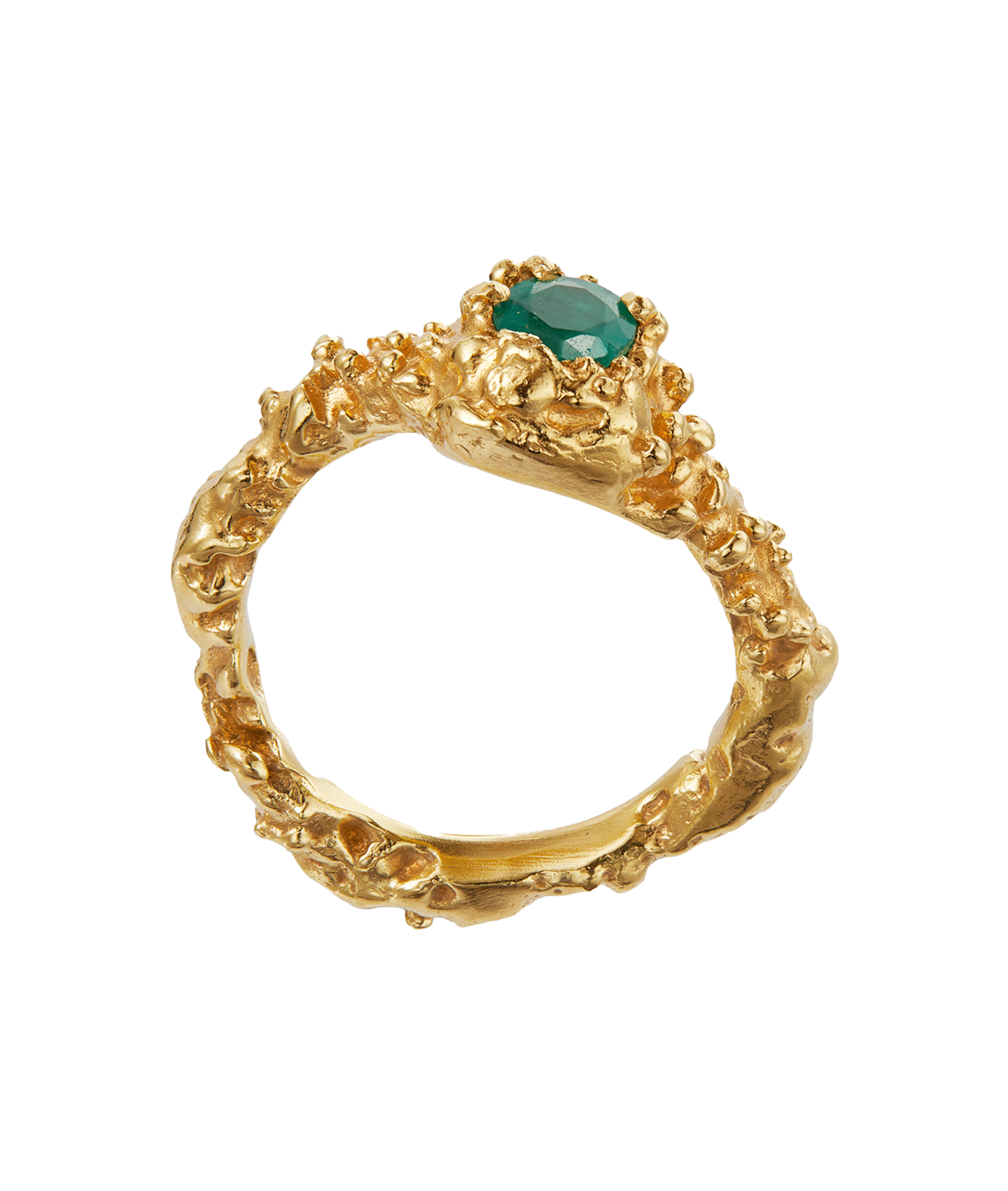 The Emerald Spark Ring | 9kt Solid Gold | Alighieri Jewellery